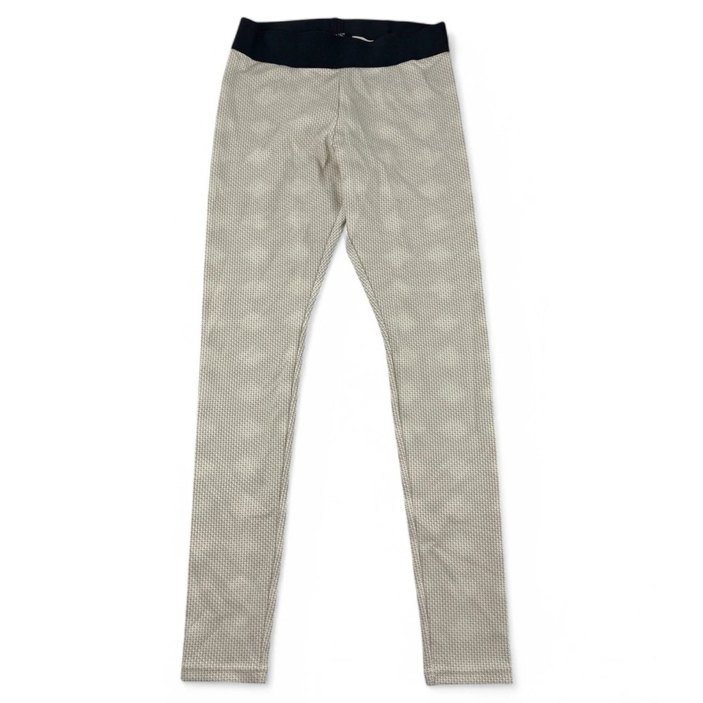 Hue Optical‎ Print Ponte Leggings Womens Size Small Ivory Gray NWT